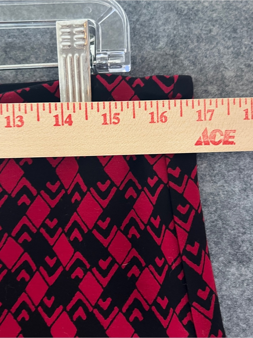 MAEVE Anthropologie Red Black Geometric The Margo Stretch Cropped Flare Pants L - Picture 11 of 16